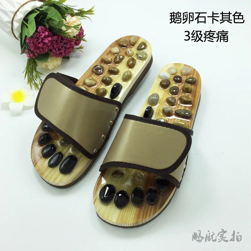 Massage Slipper Shoes Unisex Summer Slipper Acupoint Healthcare Slipper Men&Women Health Accupressure Foot Slippers Cobblestone