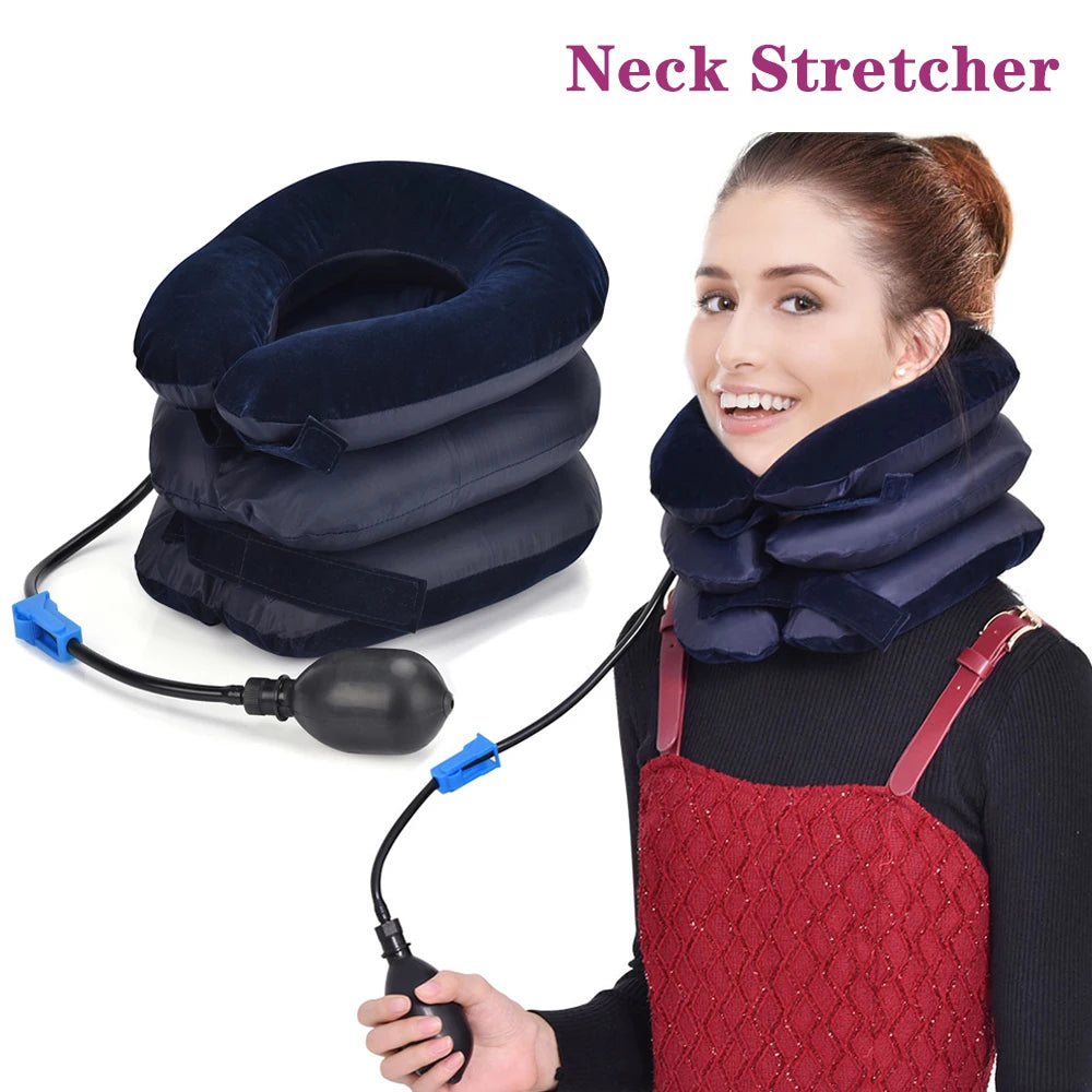 Neck Stretcher Inflatable Air Neck Traction Apparatus Device Soft Neck Cervical Collar Pillow Health Care Cervical Support Pillo