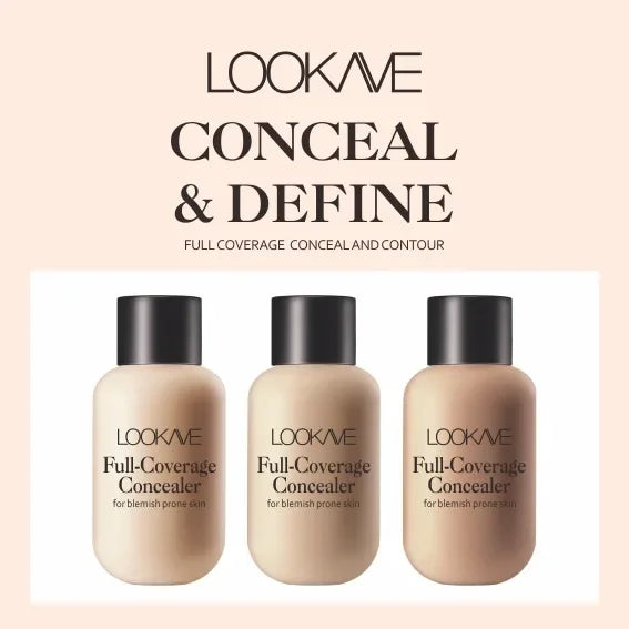 3 Colors Liquid Concealer Waterproof Matte Full Coverage Acne Scars Dark Circles Foundation Whitening Lasting Makeup Cosmetics