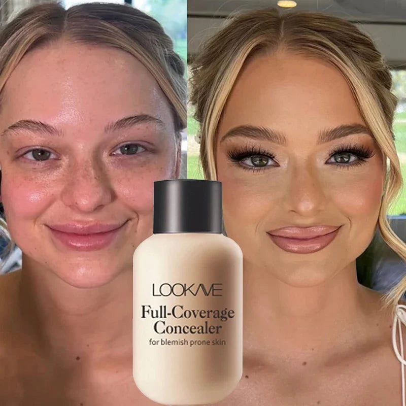 3 Colors Liquid Concealer Waterproof Matte Full Coverage Acne Scars Dark Circles Foundation Whitening Lasting Makeup Cosmetics