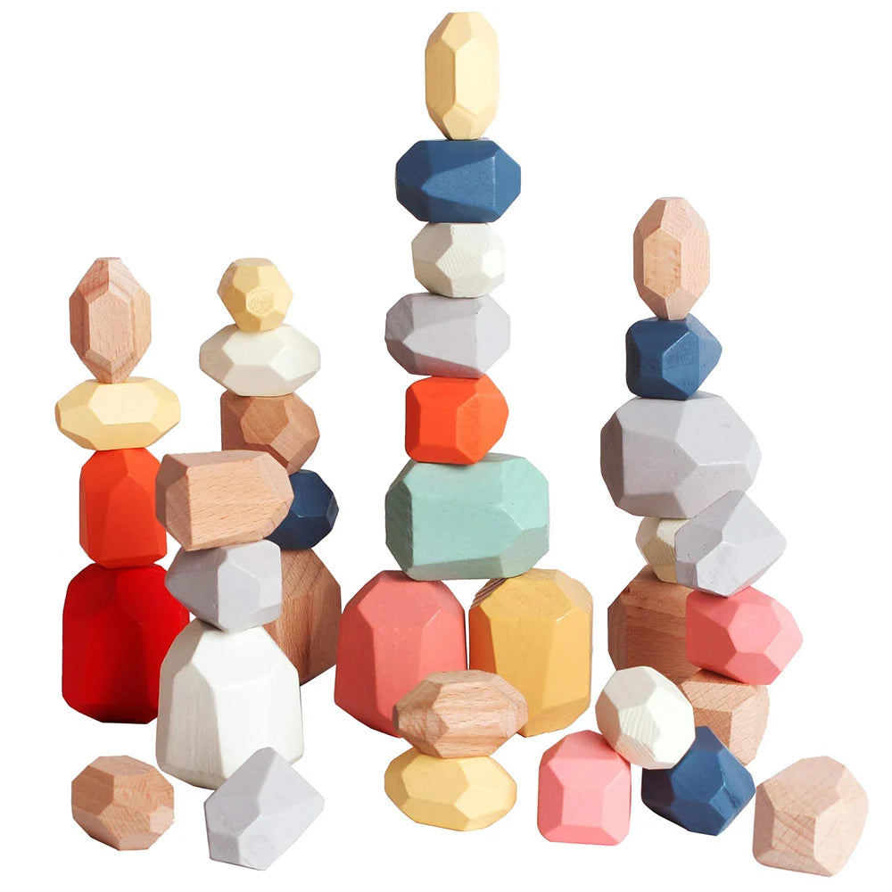 Wooden Stones (21 Pieces)