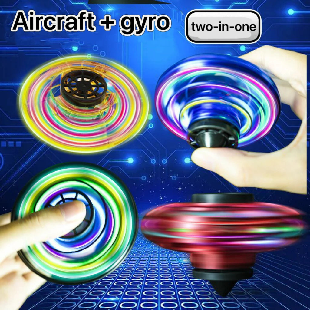 Upgraded Magic Flying Ball Spinner Toy, Fingertip Gyro Drone Aircraft Induction Gyroscope Decompression Toy for Adult Kids Gifts