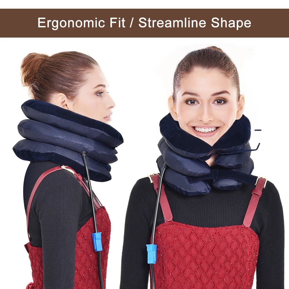 Neck Stretcher Inflatable Air Neck Traction Apparatus Device Soft Neck Cervical Collar Pillow Health Care Cervical Support Pillo