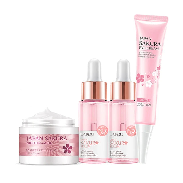 Facial Skin Care Set Snail Collagen Face Serum Cream Moisturizing Repairing Eye Cream 24K Gold Nourishing Essences Skin Care