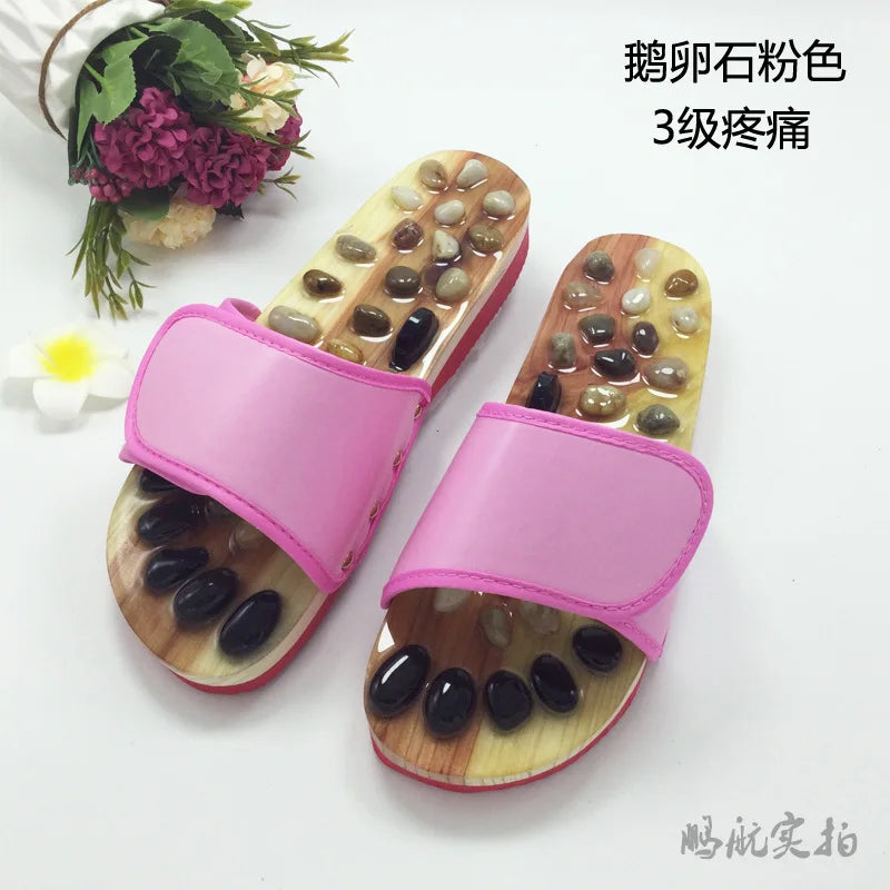 Massage Slipper Shoes Unisex Summer Slipper Acupoint Healthcare Slipper Men&Women Health Accupressure Foot Slippers Cobblestone